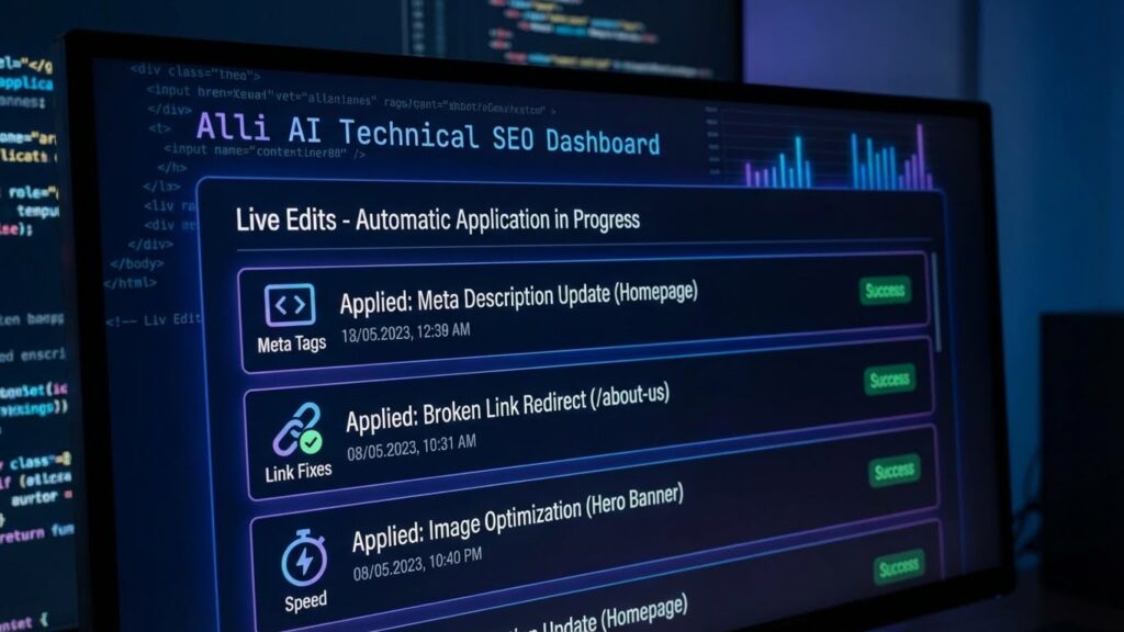 Alli AI tool automating technical SEO fixes