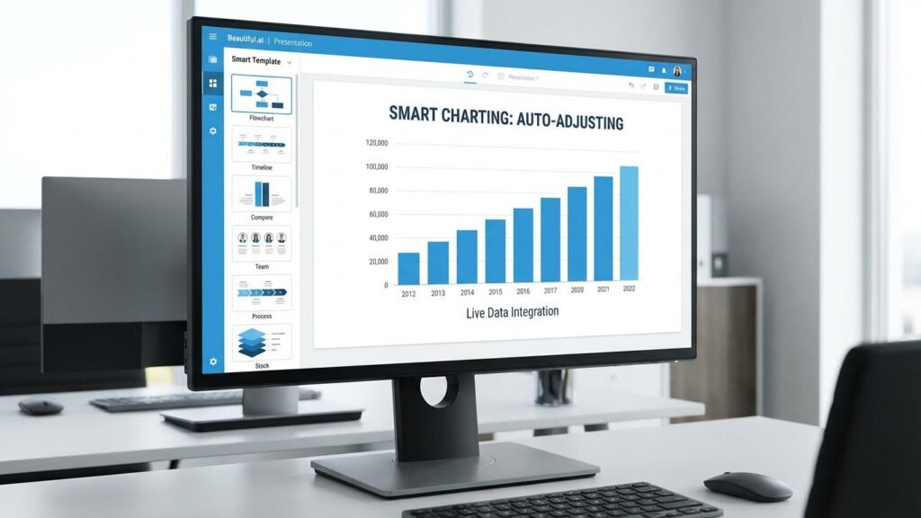Beautiful.ai smart slide technology adjusting layouts