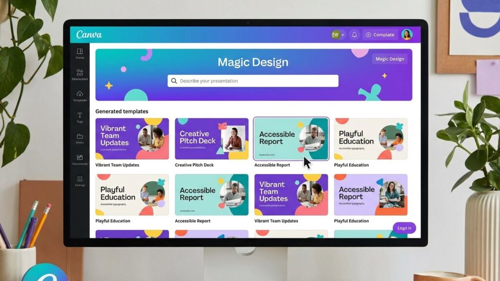 Canva Magic Design features for presentations