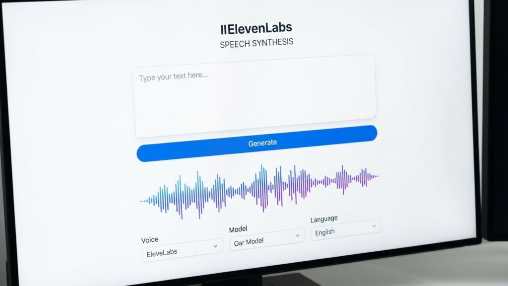 ElevenLabs interface, rated as one of the best AI voice generators