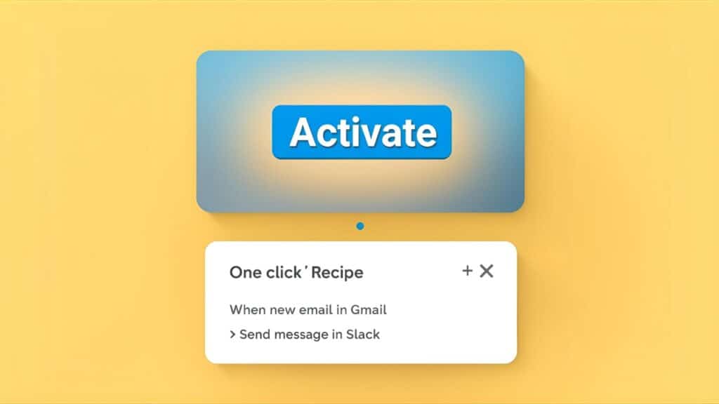 Integrately, one of the best Zapier alternatives for beginners, showing a 1-click automation
