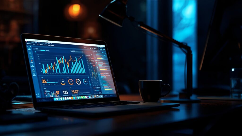 Example of a hyper-realistic image of an office desk created with Midjourney