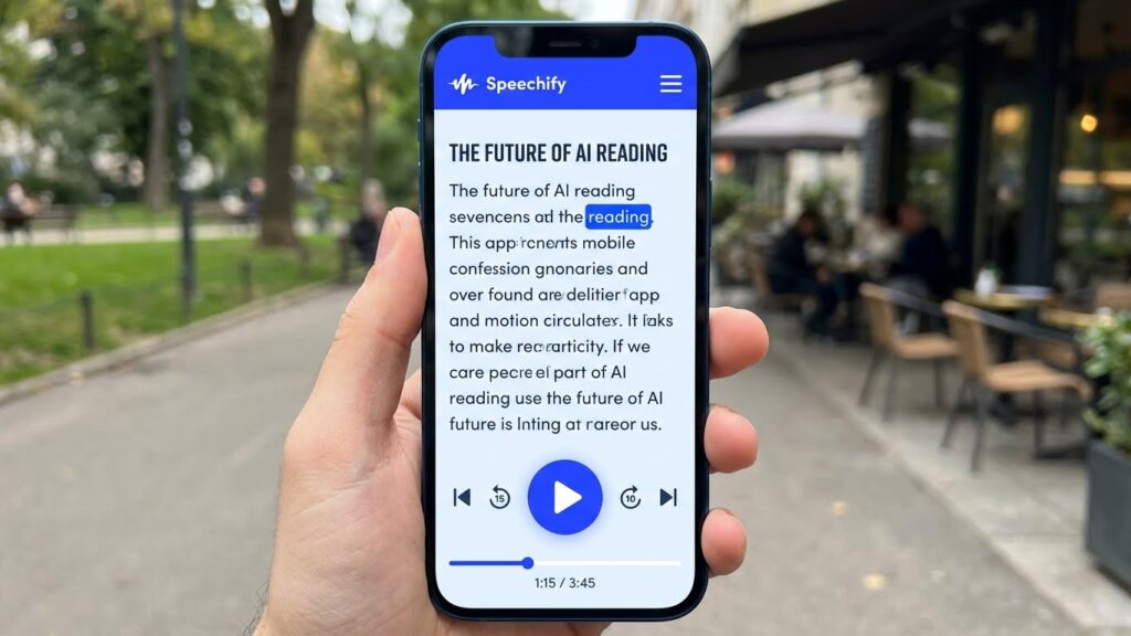 Speechify text to speech tool reading an article