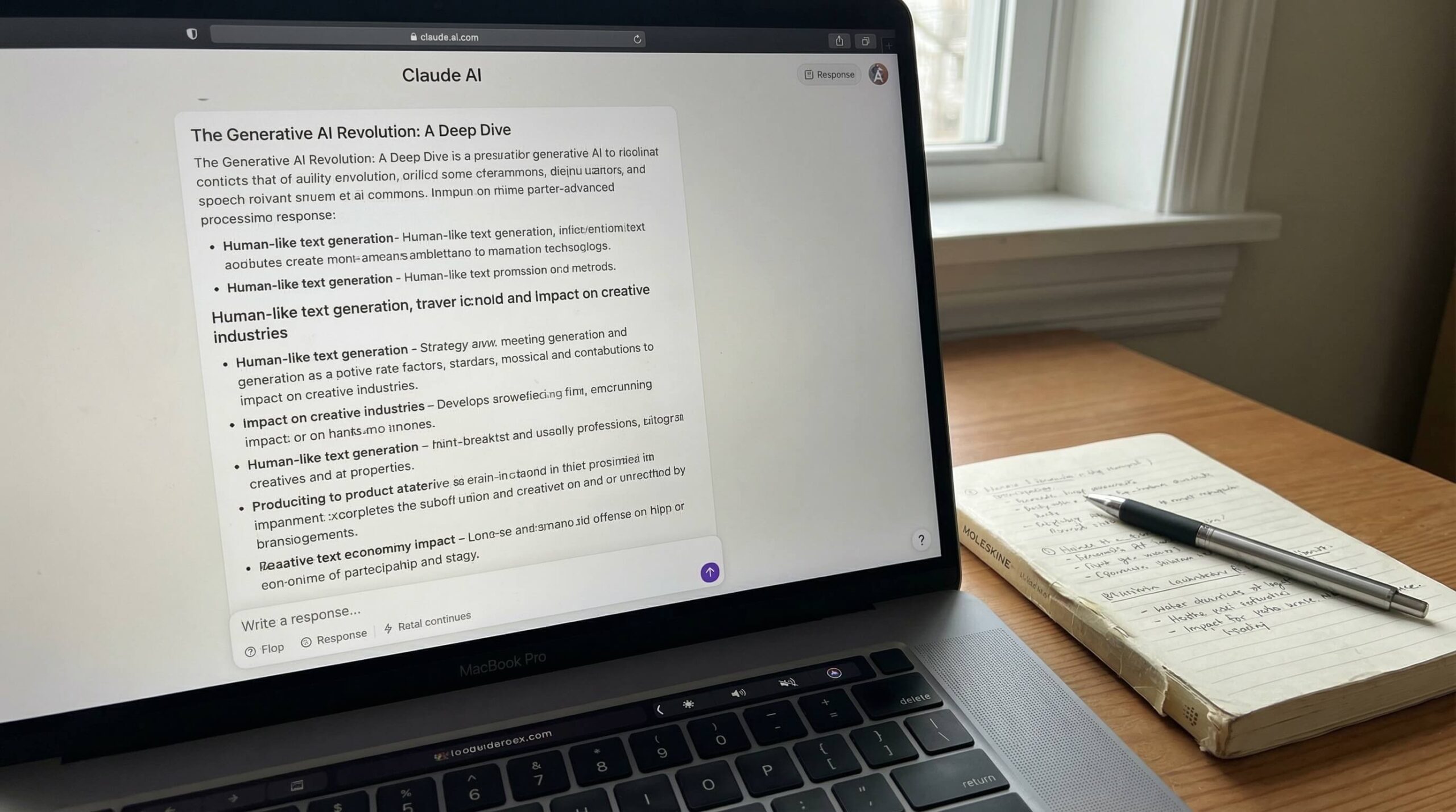Claude 3.5 Sonnet writing creative text