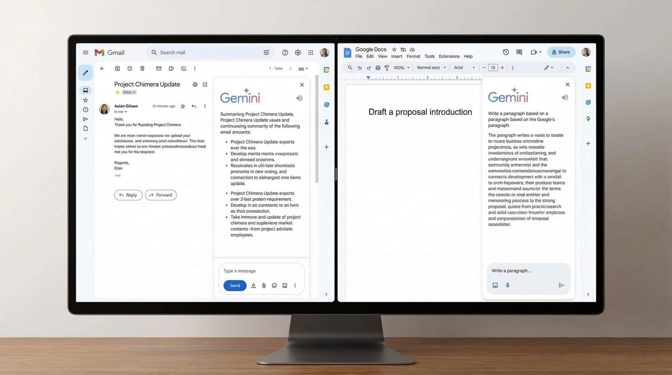 Google Gemini Advanced integrating with Workspace apps