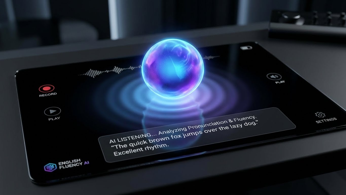 Loora AI English coach audio interface for fluency