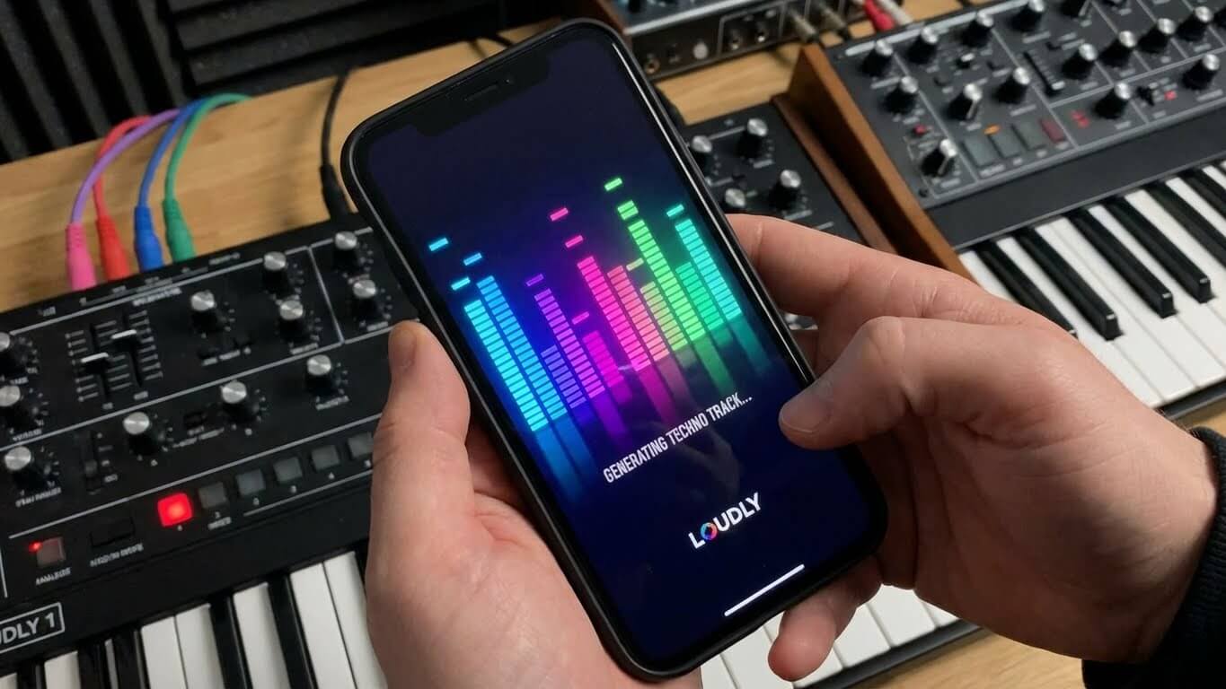 Loudly AI music studio mobile app