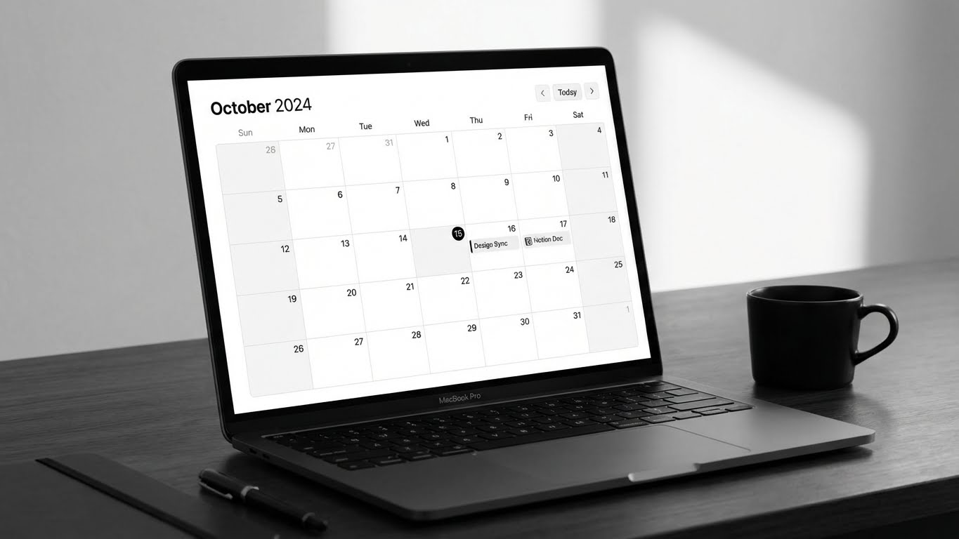 Notion Calendar minimalist interface