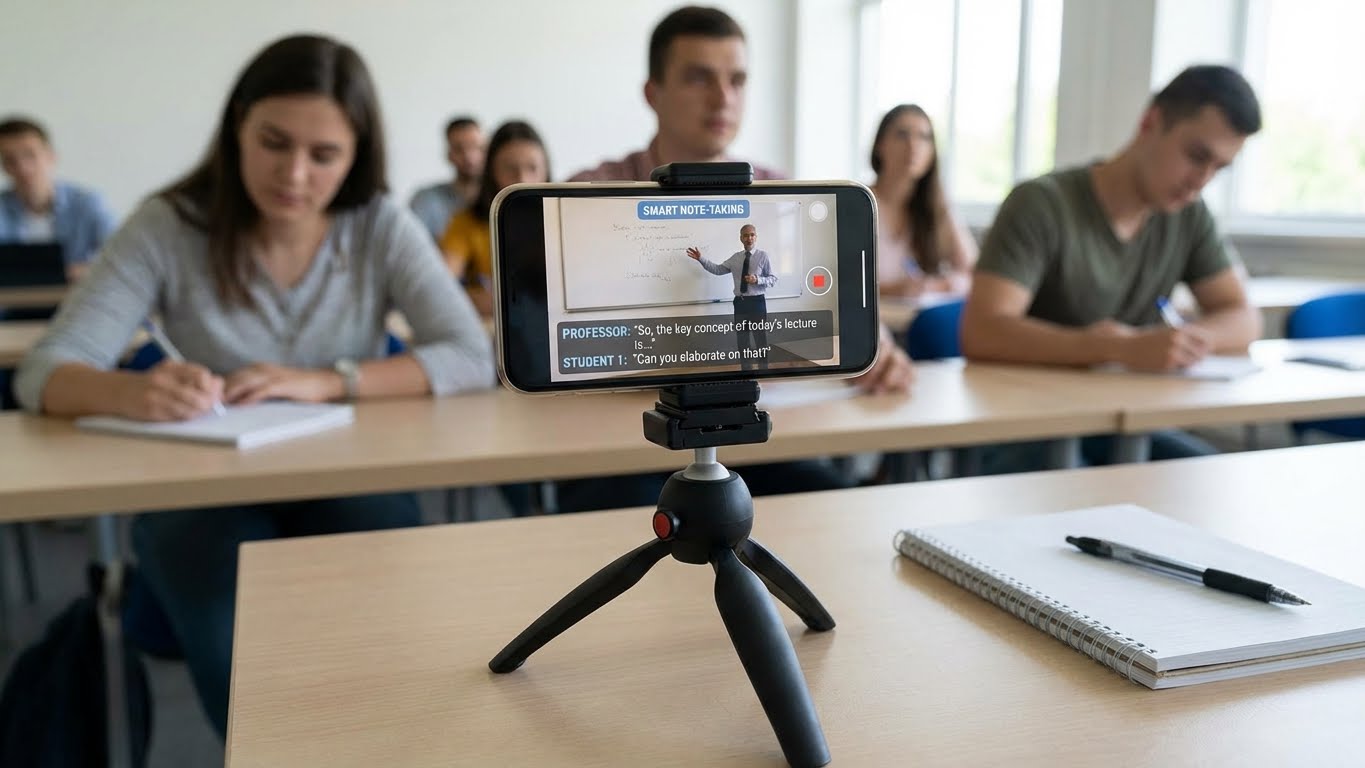 Otter.ai transcribing lecture notes automatically, one of the Best AI Tools for Students