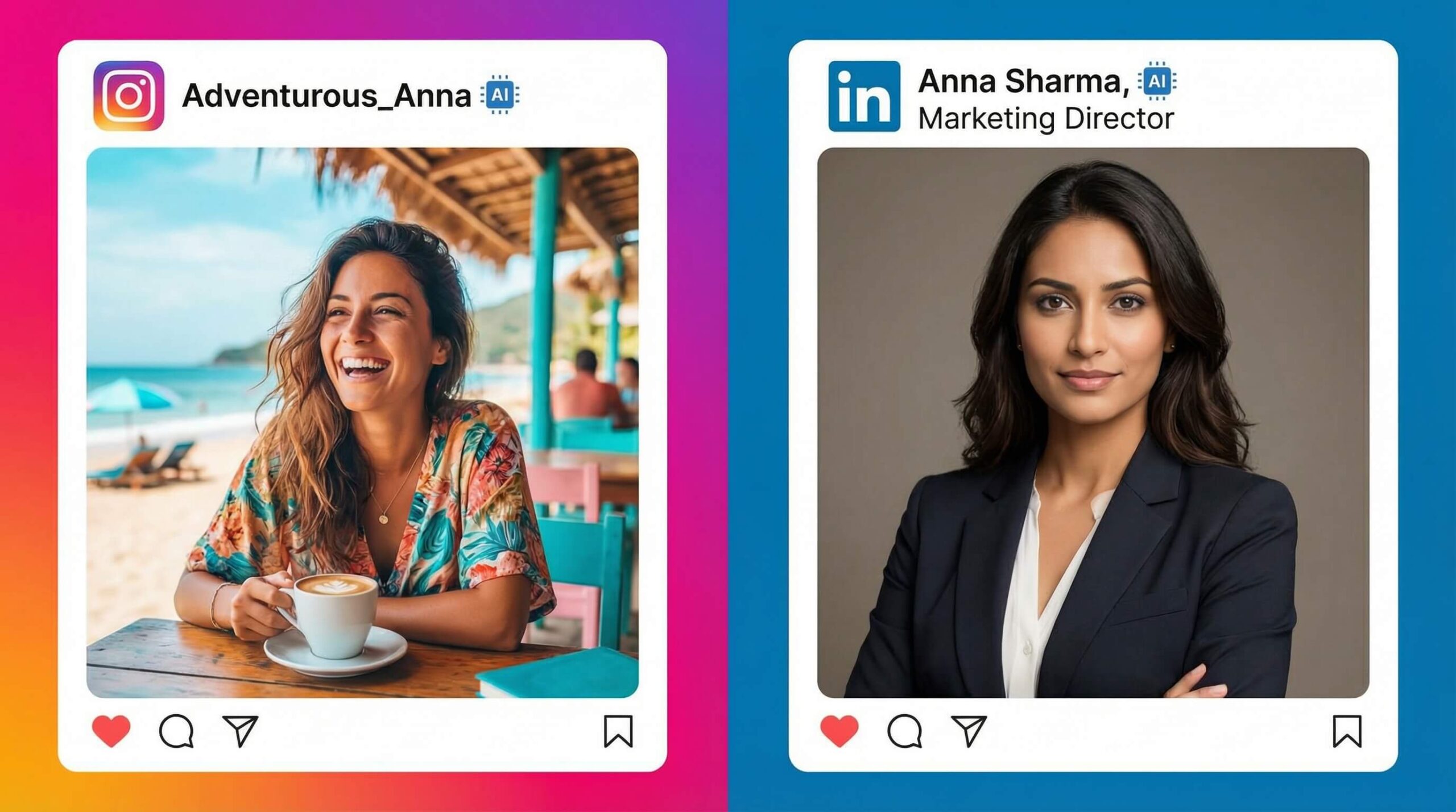 ProPhotos AI creating casual yet professional social media profile pics