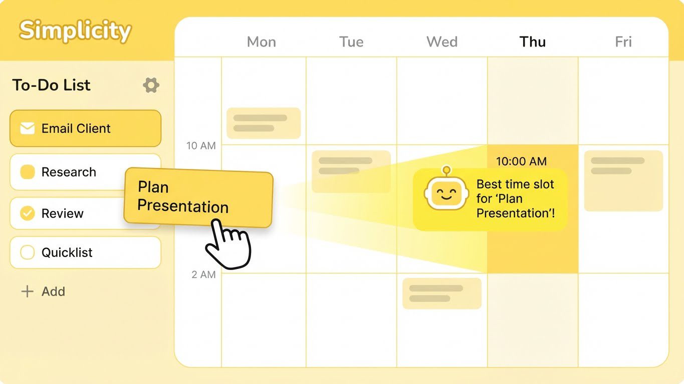 Trevor AI drag and drop daily planner interface