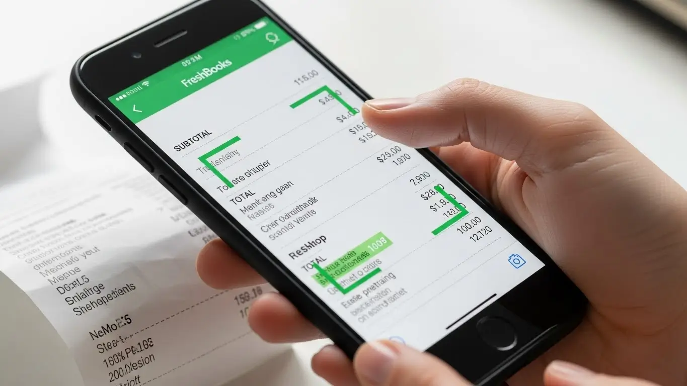 FreshBooks expense receipt scanning
