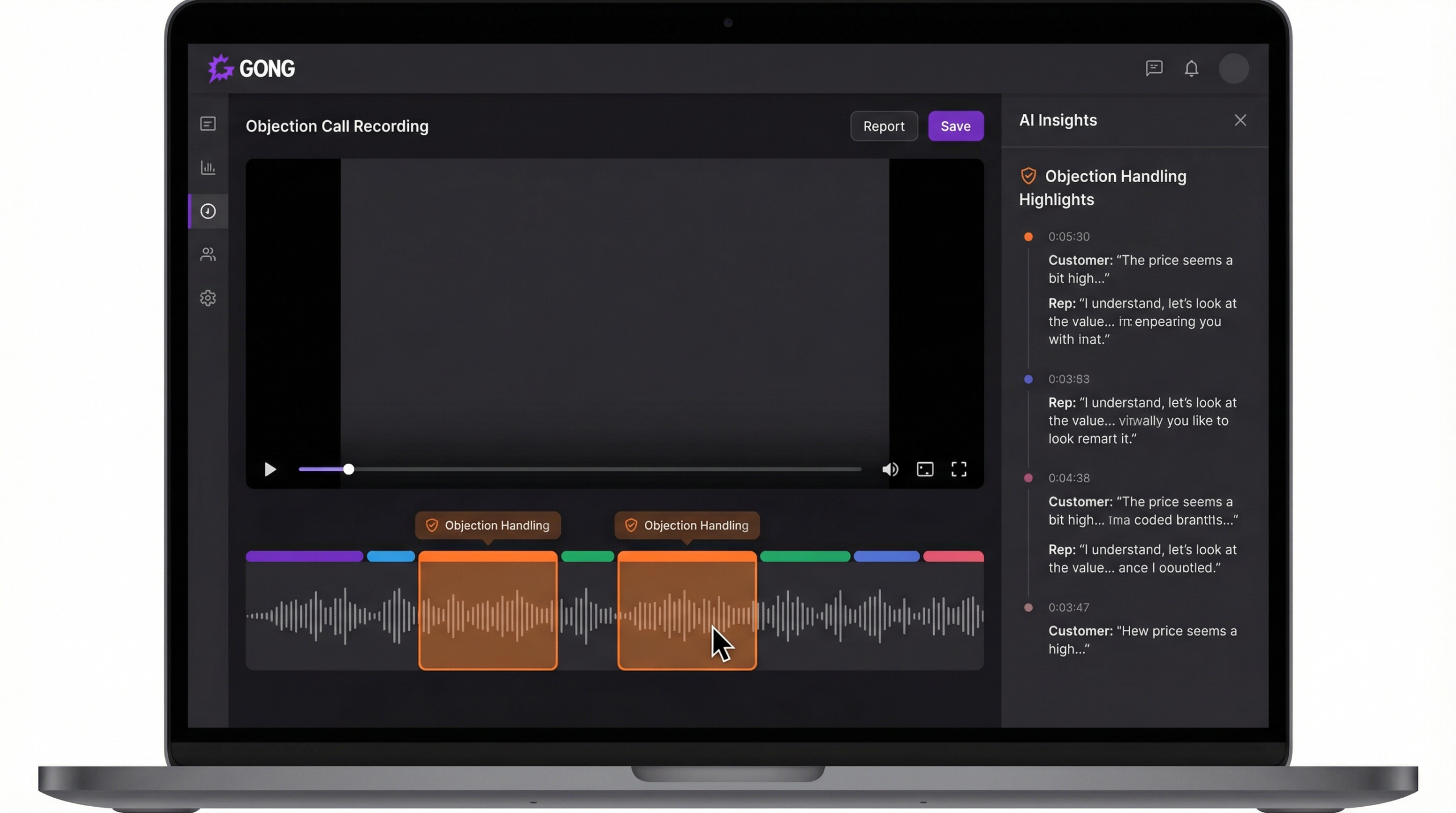 Best AI Sales Tools - Gong Interface