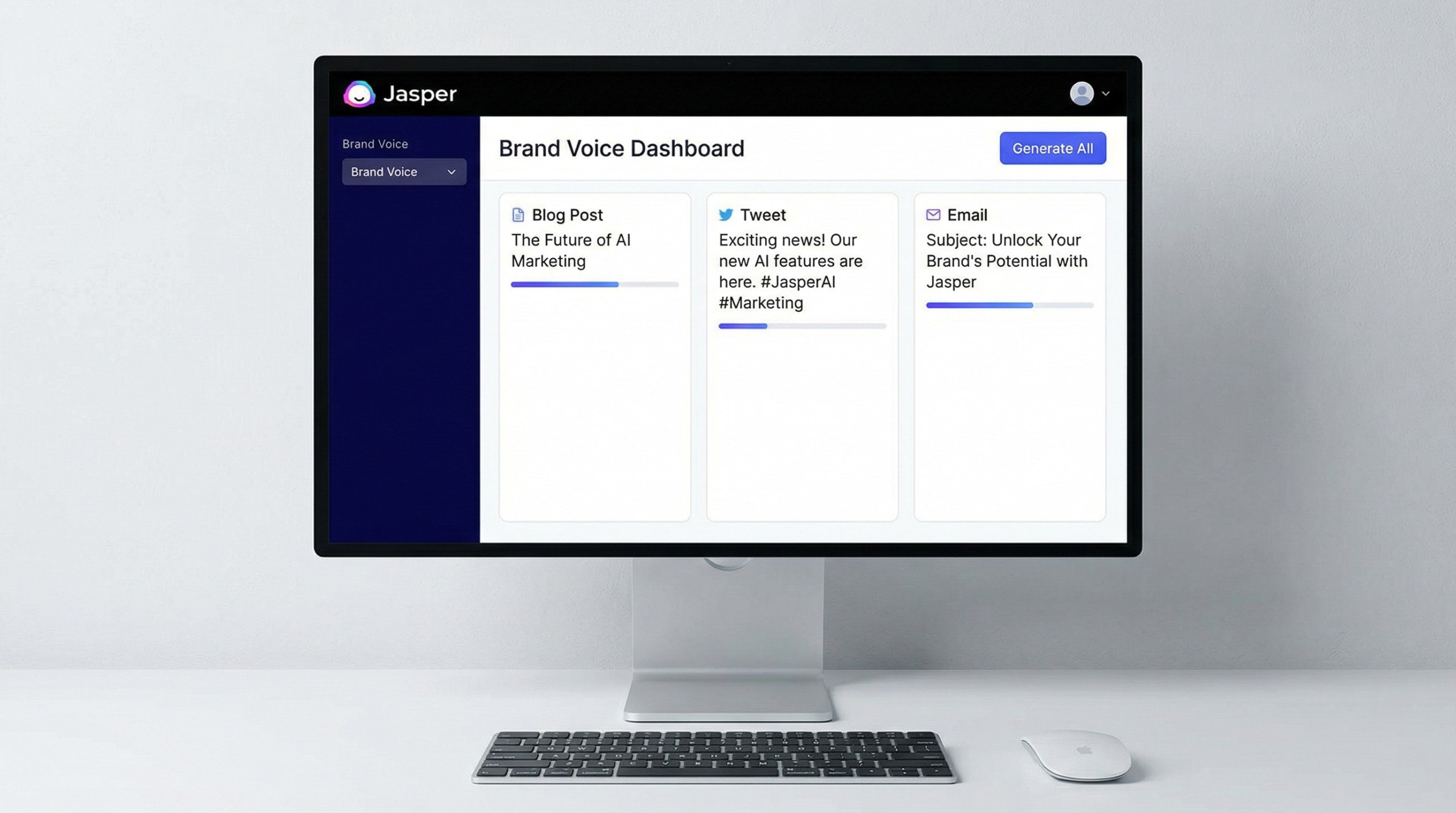 Best AI Marketing Tools - Jasper AI Dashboard