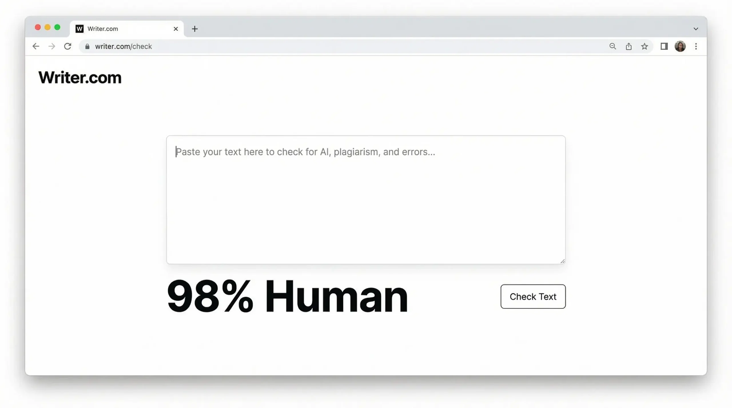 Writer.com free detection tool