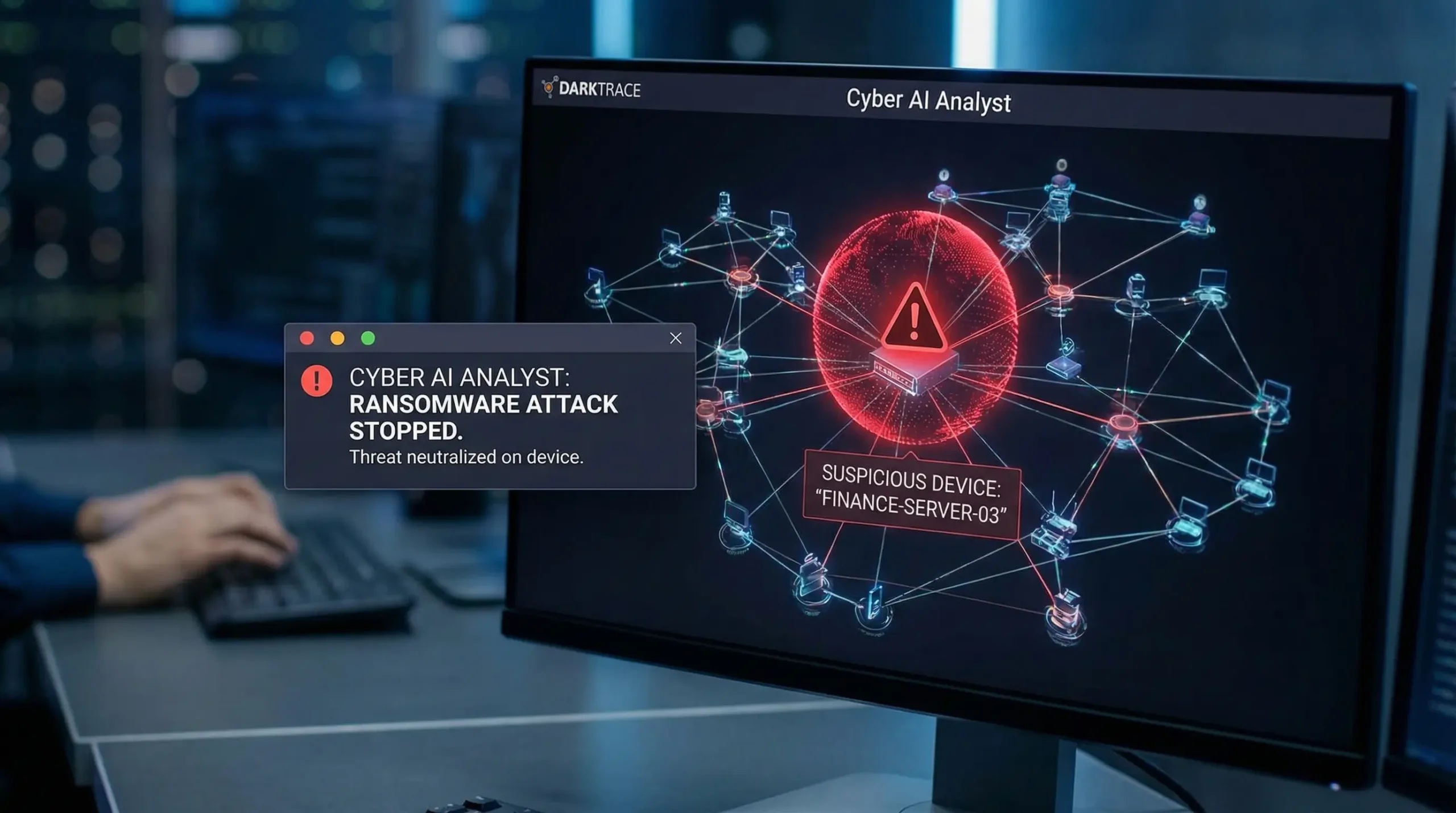 Best AI Cybersecurity Tools - Darktrace Interface