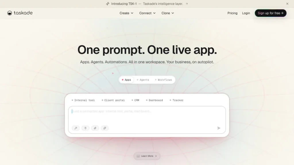 Taskade dashboard review