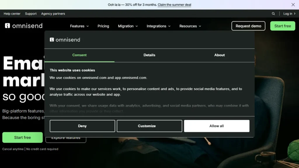 Omnisend dashboard review
